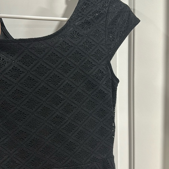 Xhilaration Black Lace Drop Waist Dress - Picture 2 of 5